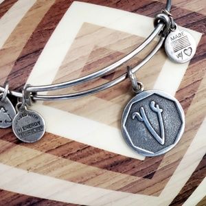 Alex and Ani "V Letter" Charm Bracelet